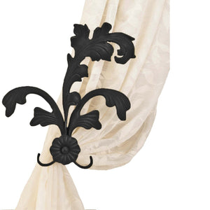 Extended Leaf Tiebacks - Black