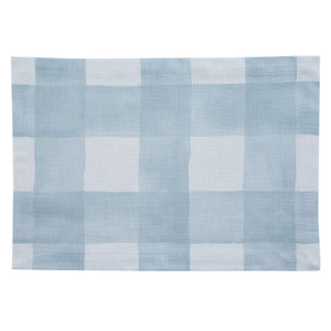 Watercolor Blue Check Placemats