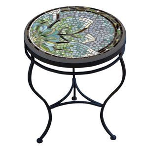 Lovina Mosaic Side Table-Iron Accents