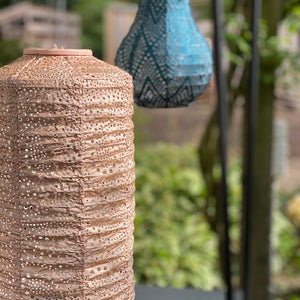Cylinder Paisley Lantern - Pink