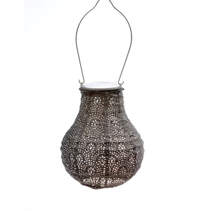 Fan Bulb Lantern - Taupe