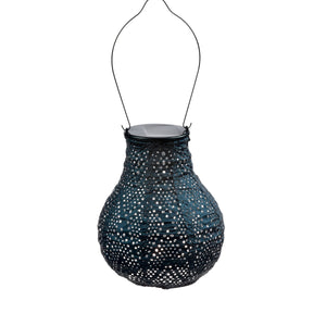 Ikat Bulb Lantern - Petrol