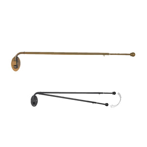 Telescoping Swing Arm Drapery Rod - Gold