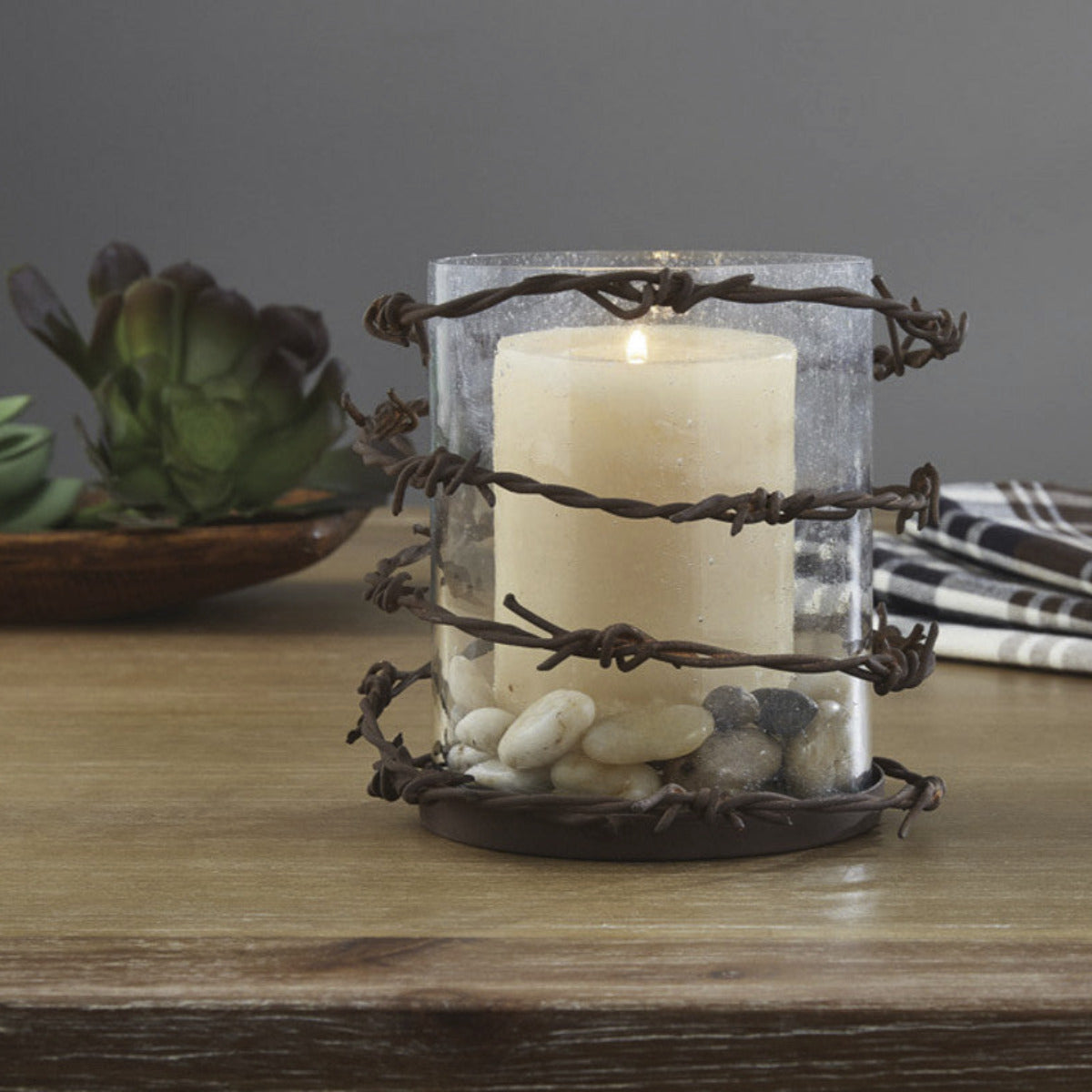 Barbed Wire Candle Holder