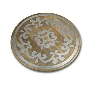 Heritage Lazy Susan w/ Inlay-Iron Accents