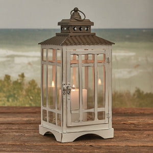 White-Washed Lantern - Large