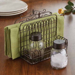 Gate Napkin Holder w/ Salt-Pepper