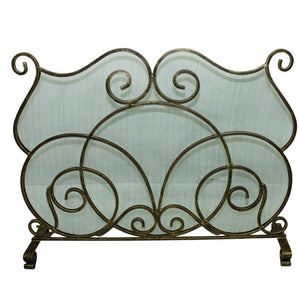 Scroll Panel French Screen - 2 Finishes-Iron Accents