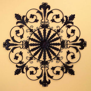 Iron Medallion Wall Grill - Large-Iron Accents