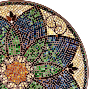 Monaco Mosaic Table Tops-Iron Accents