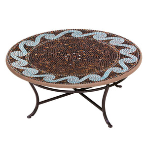 Oasis Mosaic Coffee Table-Iron Accents