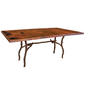 South Fork Dining Table / Base -72" Tops-Iron Accents