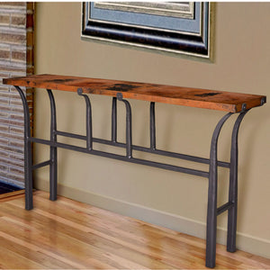Cameron Console Table / Base -60x14-Iron Accents