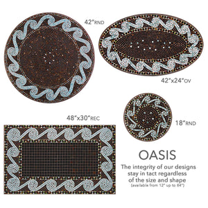 Oasis Mosaic Table Tops-Iron Accents