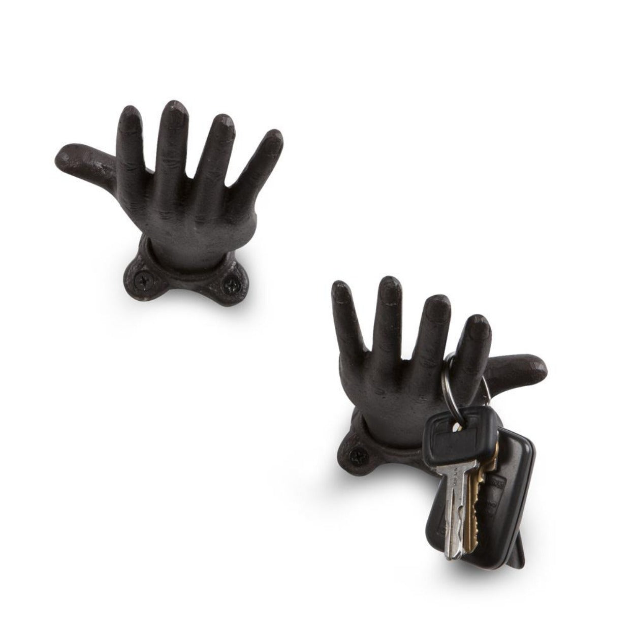 Open Hand Wall Hooks (Set-2)-Iron Accents