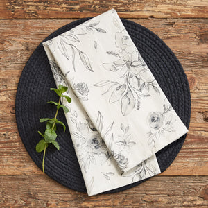 Midnight Floral Dish Towel
