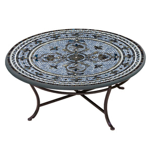 Roma Mosaic Coffee Table-Iron Accents