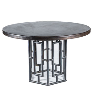 Hudson Dining Table or Base for 48"-60" Tops-Iron Accents
