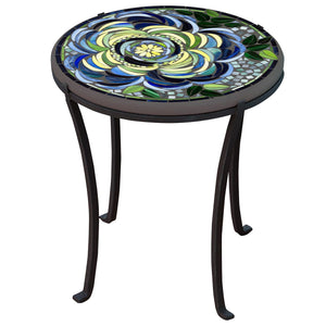 Giovella Mosaic Chaise Table-Iron Accents