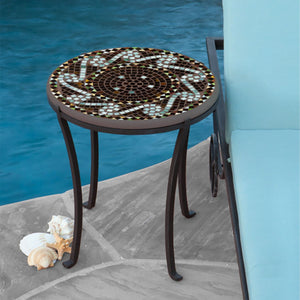 Oasis Mosaic Chaise Table-Iron Accents