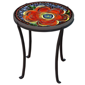 Zinnia Mosaic Chaise Table-Iron Accents