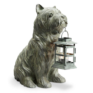 Shaggy Pooch Garden Lantern