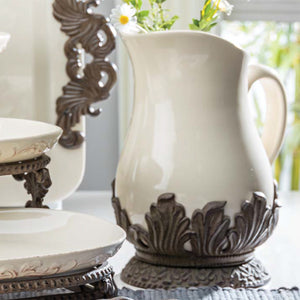 Acanthus Stoneware Pitcher
