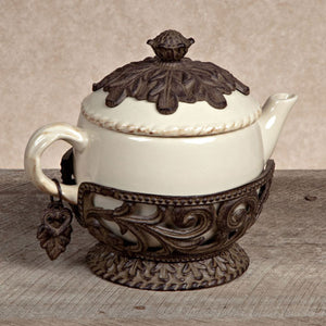 Ceramic & Metal Teapot