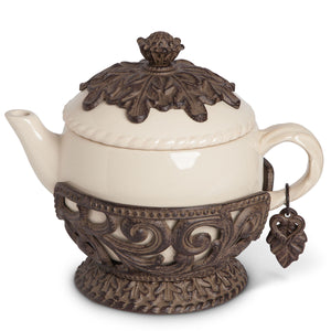 Ceramic & Metal Teapot