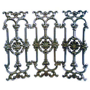 Rococo Fireplace Screen-Iron Accents