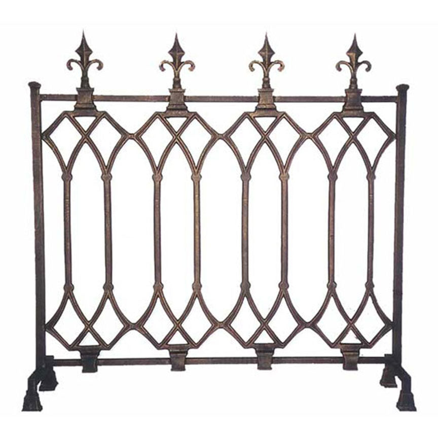 Charlemagne French Fireplace Screen-Iron Accents