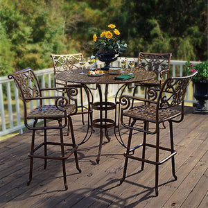 38" Bar Table-Iron Accents