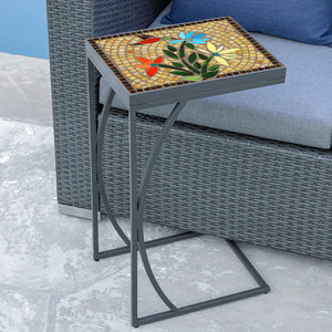 Caramel Hummingbird Mosaic C-Table-Iron Accents