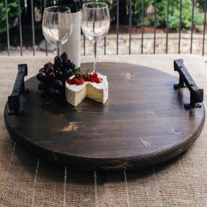 Large Lazy Susan-Iron Accents