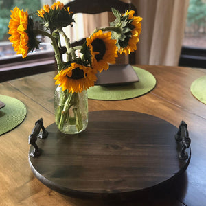 Small Lazy Susan-Iron Accents