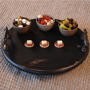 Small Lazy Susan-Iron Accents