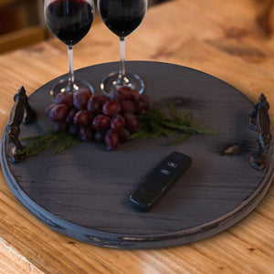 Small Lazy Susan-Iron Accents