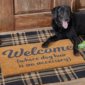 Dog Hair Welcome Doormat
