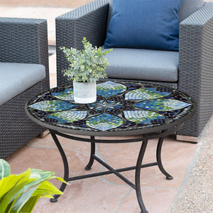 Belcarra Mosaic Coffee Table-Iron Accents