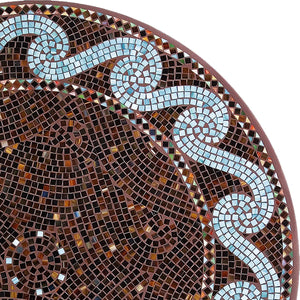 Oasis Mosaic Table Tops-Iron Accents