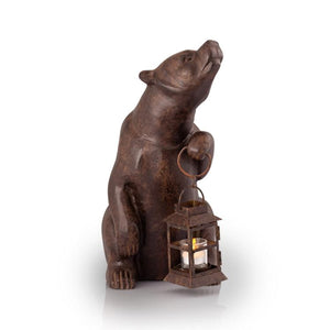 Decorative Bear Lantern-Iron Accents
