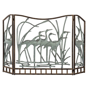 Flock of Cranes Fireplace Screen