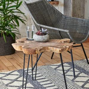 Salvaged Teak Side Table