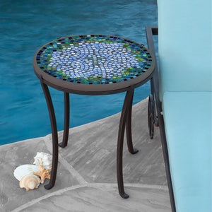 Belize Mosaic Chaise Table-Iron Accents