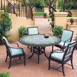 60" KNF Mosaic Patio Table Set w/6 Chairs