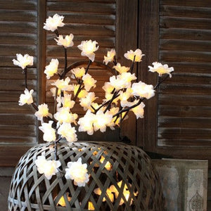 Illuminated White Plum Blossom Branch – 60 LED