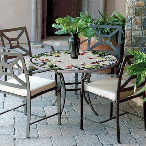 Hummingbird Mosaic Patio Table-Iron Accents