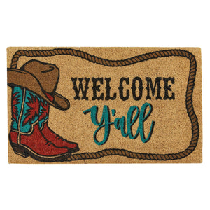 Welcome Y'all Door Mat