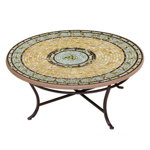 Malibu Mosaic Coffee Table-Iron Accents