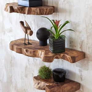 Floating Live Edge Shelves